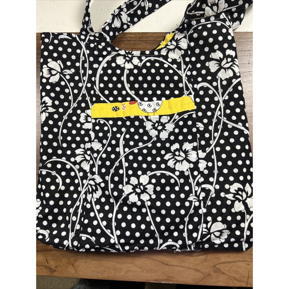 handmade tote bag Chickens Hens Reversible Cotton Double Handle Barnyard‎ Kitch - Picture 9 of 9